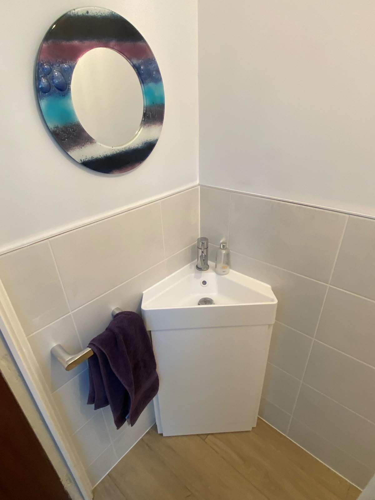 Downstairs toilet after renovation - basin